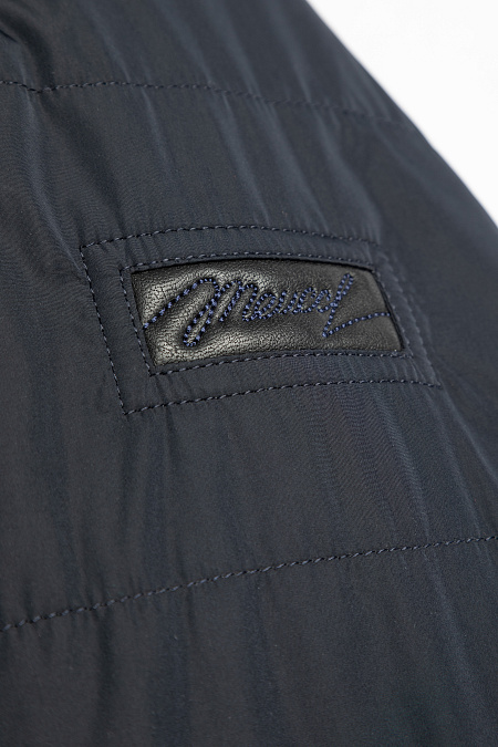 Утепленная стеганая куртка-пиджак  для мужчин бренда Meucci (Италия), арт. 4919 - фото. Цвет: Темно-синий. Купить в интернет-магазине https://shop.meucci.ru
