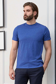 Базовая футболка синего цвета  (TSH 1024-4)