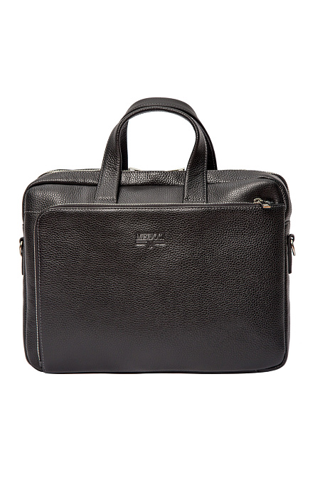 Кожаная сумка-портфель для мужчин бренда Meucci (Италия), арт. O-78137 R - фото. Цвет: Черный. Купить в интернет-магазине https://shop.meucci.ru
