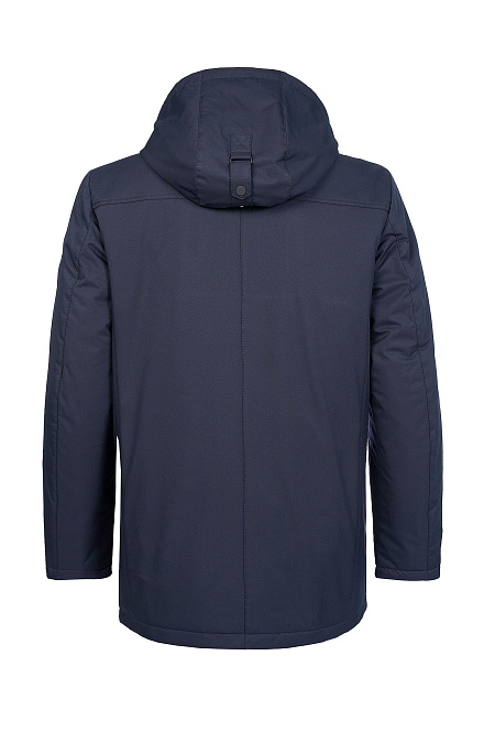 Утепленная куртка средней длины с отстегивающимся капюшоном  для мужчин бренда Meucci (Италия), арт. 6373 - фото. Цвет: Темно-синий. Купить в интернет-магазине https://shop.meucci.ru
