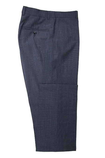 Мужской костюм из тонкой шерсти серо-синего цвета  Meucci (Италия), арт. MI 2200191DR/11055 - фото. Цвет: Серо-синий, мелкая клетка. Купить в интернет-магазине https://shop.meucci.ru
