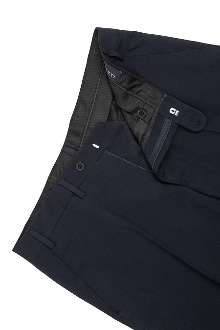 Мужские брендовые классические синие брюки арт. 1065/01350/304 Meucci (Италия) - фото. Цвет: Синий. Купить в интернет-магазине https://shop.meucci.ru
