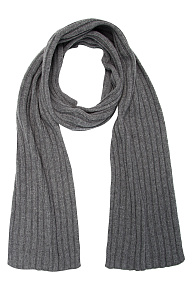 Шарф из шерсти с кашемиром  серого цвета  (SF/90102023/SM19047)