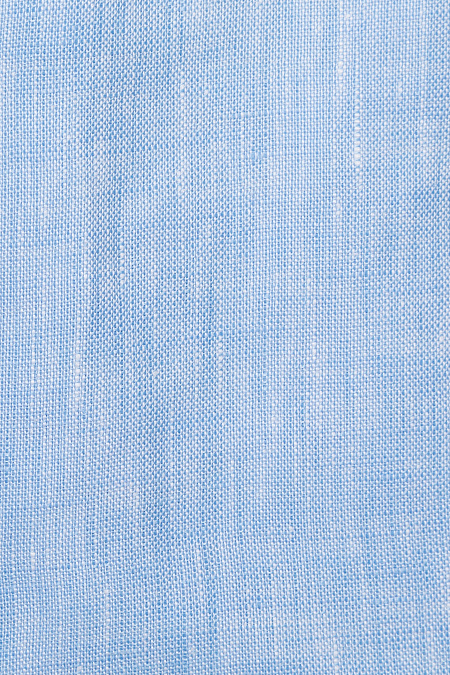 Модная мужская льняная рубашка голубая с коротким рукавом  арт. SL 9020 R BAS 0291/182082 K от Meucci (Италия) - фото. Цвет: Голубой. Купить в интернет-магазине https://shop.meucci.ru

