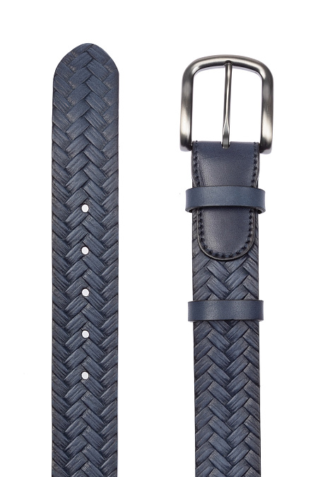 Кожаный ремень тисненый синий для мужчин бренда Meucci (Италия), арт. 201067309-440 - фото. Цвет: . Купить в интернет-магазине https://shop.meucci.ru
