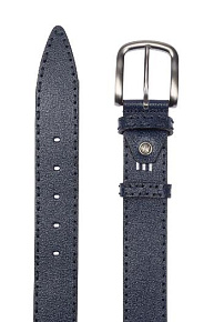 Темно-синий кожаный ремень (00071305-440)