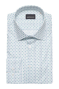 Белая рубашка с цветным принтом (SL 9020 R PAT 0891/182077)