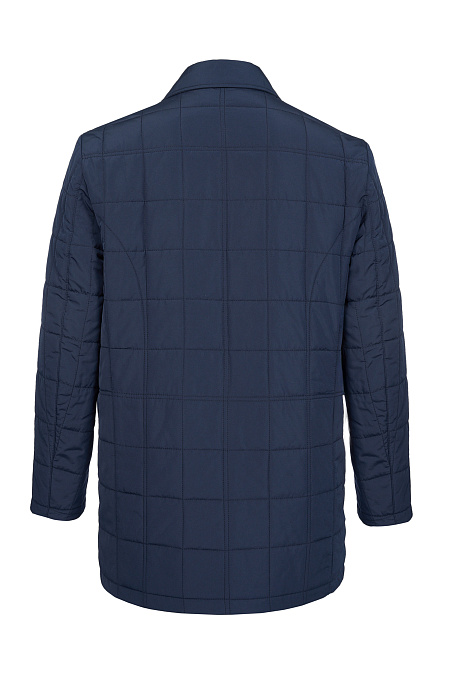 Утепленная стеганая куртка средней длины в классическом стиле для мужчин бренда Meucci (Италия), арт. 3966 - фото. Цвет: Темно-синий. Купить в интернет-магазине https://shop.meucci.ru
