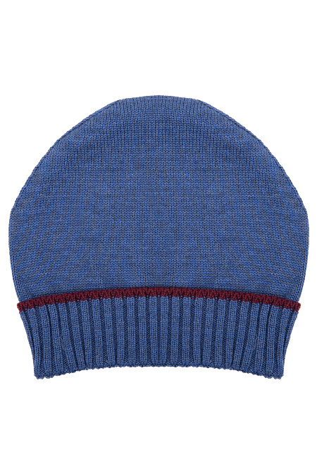 Голубая шерстяная шапка для мужчин бренда Meucci (Италия), арт. 732/07023/208 - фото. Цвет: Голубой. Купить в интернет-магазине https://shop.meucci.ru
