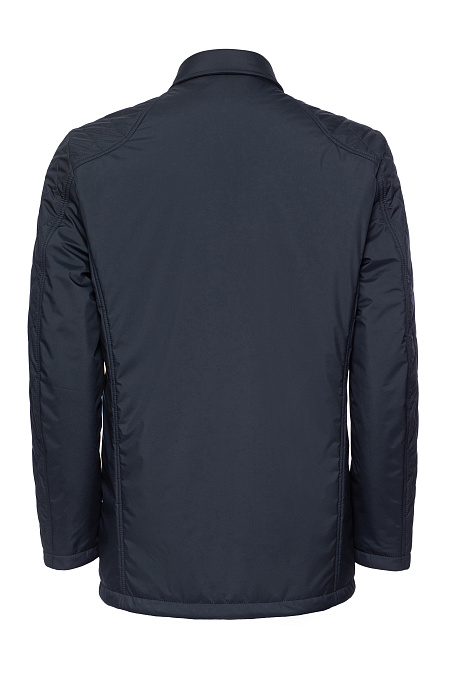 Утепленная куртка-пиджак со вставками из стеганого полотна для мужчин бренда Meucci (Италия), арт. 2797 - фото. Цвет: Темно-синий. Купить в интернет-магазине https://shop.meucci.ru
