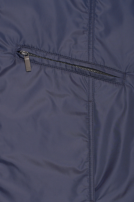 Утепленная куртка-плащ со съемной манишкой  для мужчин бренда Meucci (Италия), арт. 8008 - фото. Цвет: Темно-синий. Купить в интернет-магазине https://shop.meucci.ru
