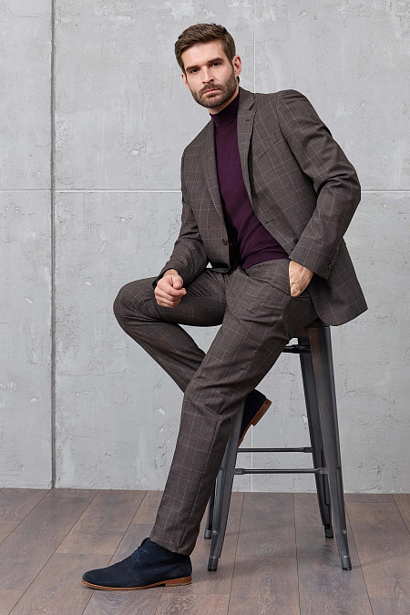 Мужская брендовая водолазка винного цвета с воротником-стойкой арт. 63016/22025 CERISE Meucci (Италия) - фото. Цвет: Винный. Купить в интернет-магазине https://shop.meucci.ru

