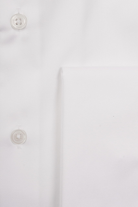 Модная мужская белая рубашка с манжетом под запонку и эффектом non iron  арт. SL 10224070/301003Z от Meucci (Италия) - фото. Цвет: Белый.
