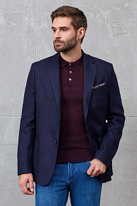 Пиджак из смеси льна и шерсти с жаккардовым микродизайном (MI 1200181DR/11759)