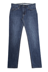 Джинсы синие с эффектом потертости прямого кроя  (NLW REG 2503)