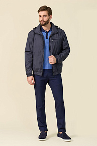 Брюки темно-синие из шерсти в спортивном стиле  (MI 16368320-02)