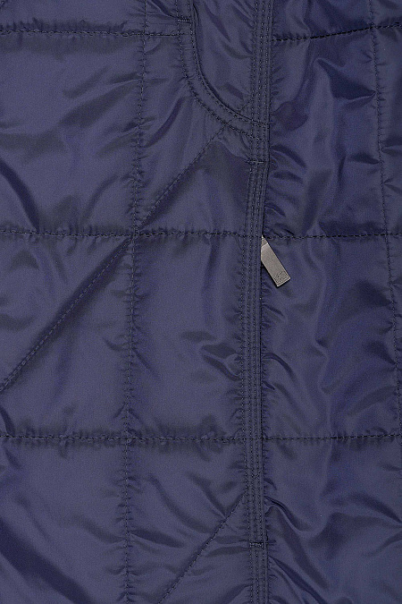 Стеганая куртка с меховым воротником  для мужчин бренда Meucci (Италия), арт. 6080 - фото. Цвет: Темно-синий. Купить в интернет-магазине https://shop.meucci.ru
