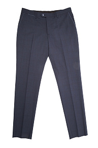 Брюки классического кроя серо-синие в клетку  (DR 5215 NAVY)